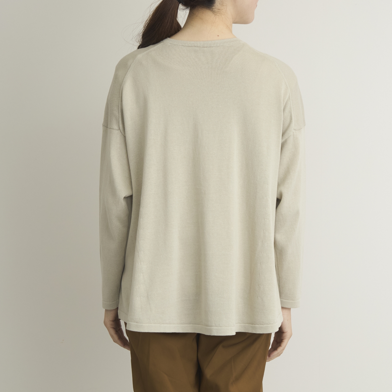 TUTIE./強撚コットンニットロングスリーブカーディガン